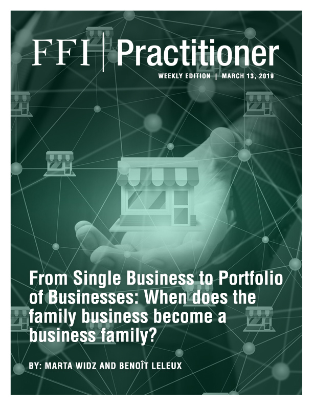 From Single Business to Portfolio of Businesses: When does the family business become a business family?