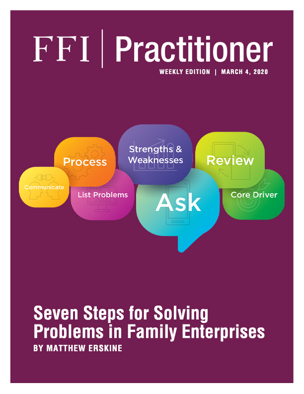 Do your family business clients devote more time to fixing problems than to preventing them?