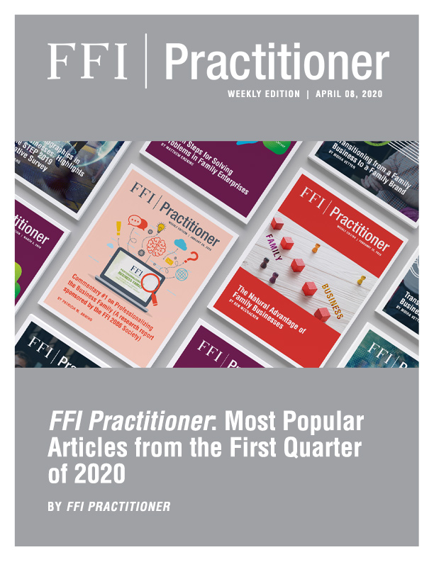 FFI Practitioner: April 8, 2020 Cover