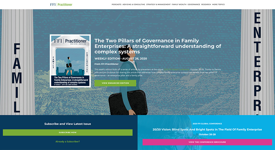FFI Practitioner homepage screenshot