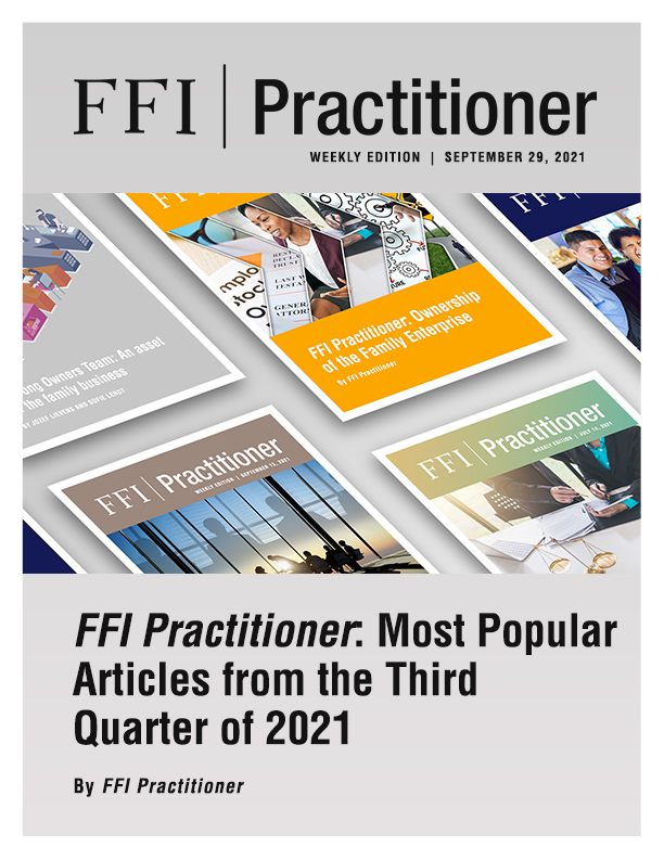 FFI Practitioner September 29, 2021 cover