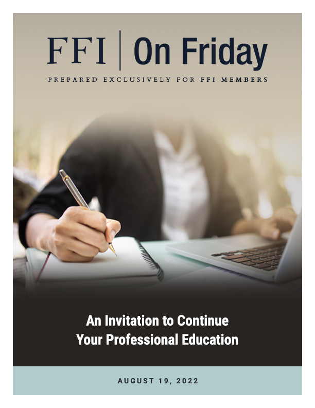 FFI on Friday; August 19, 2022 cover