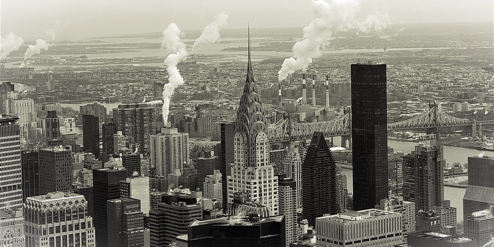 skyline of old New York City