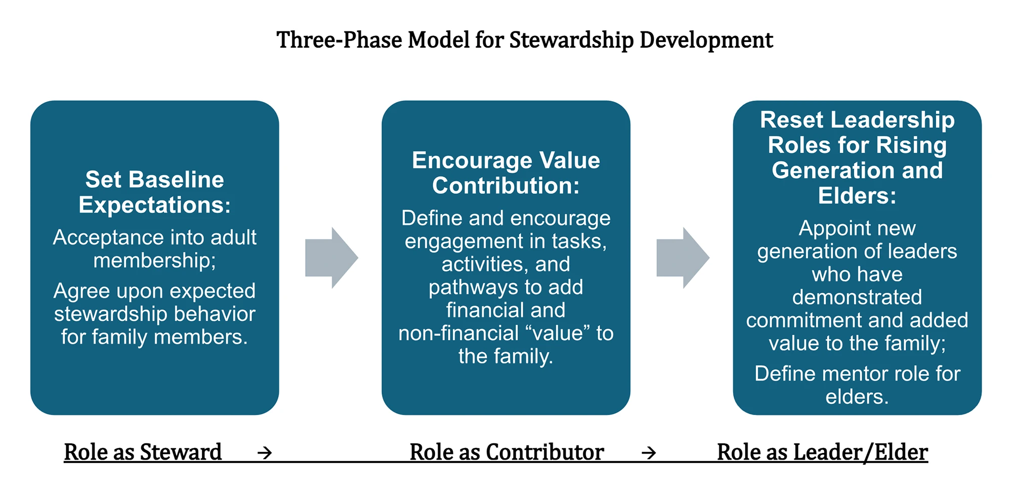 Three-Phase Model for Stewardship Development