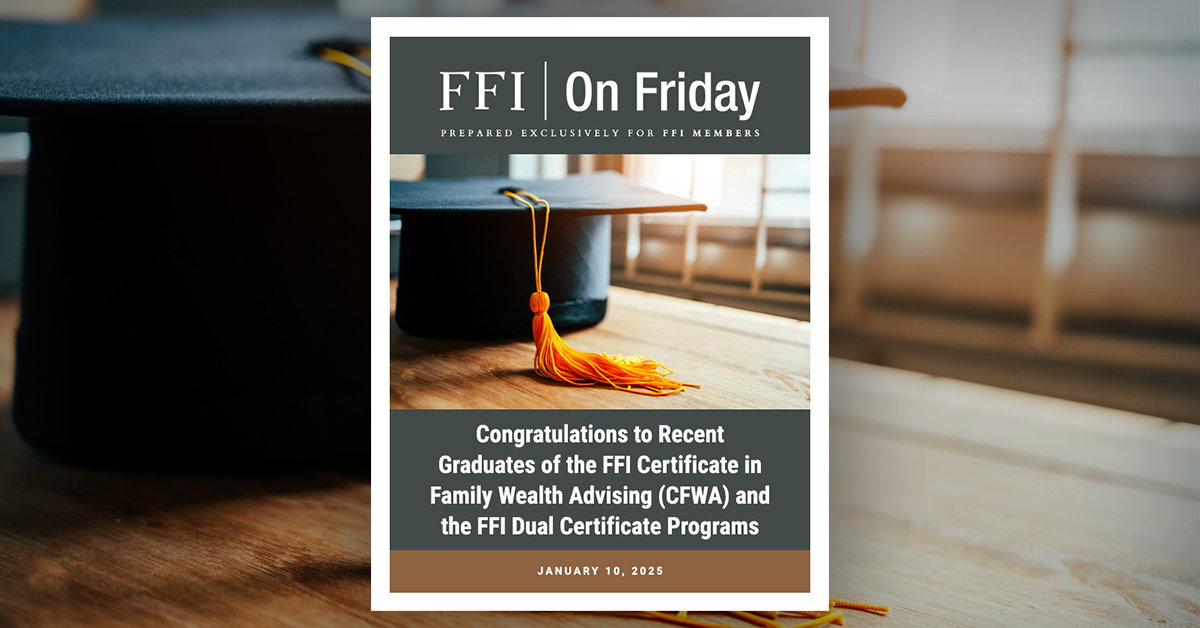 Congratulations to Recent Graduates of the FFI Certificate in Family ...