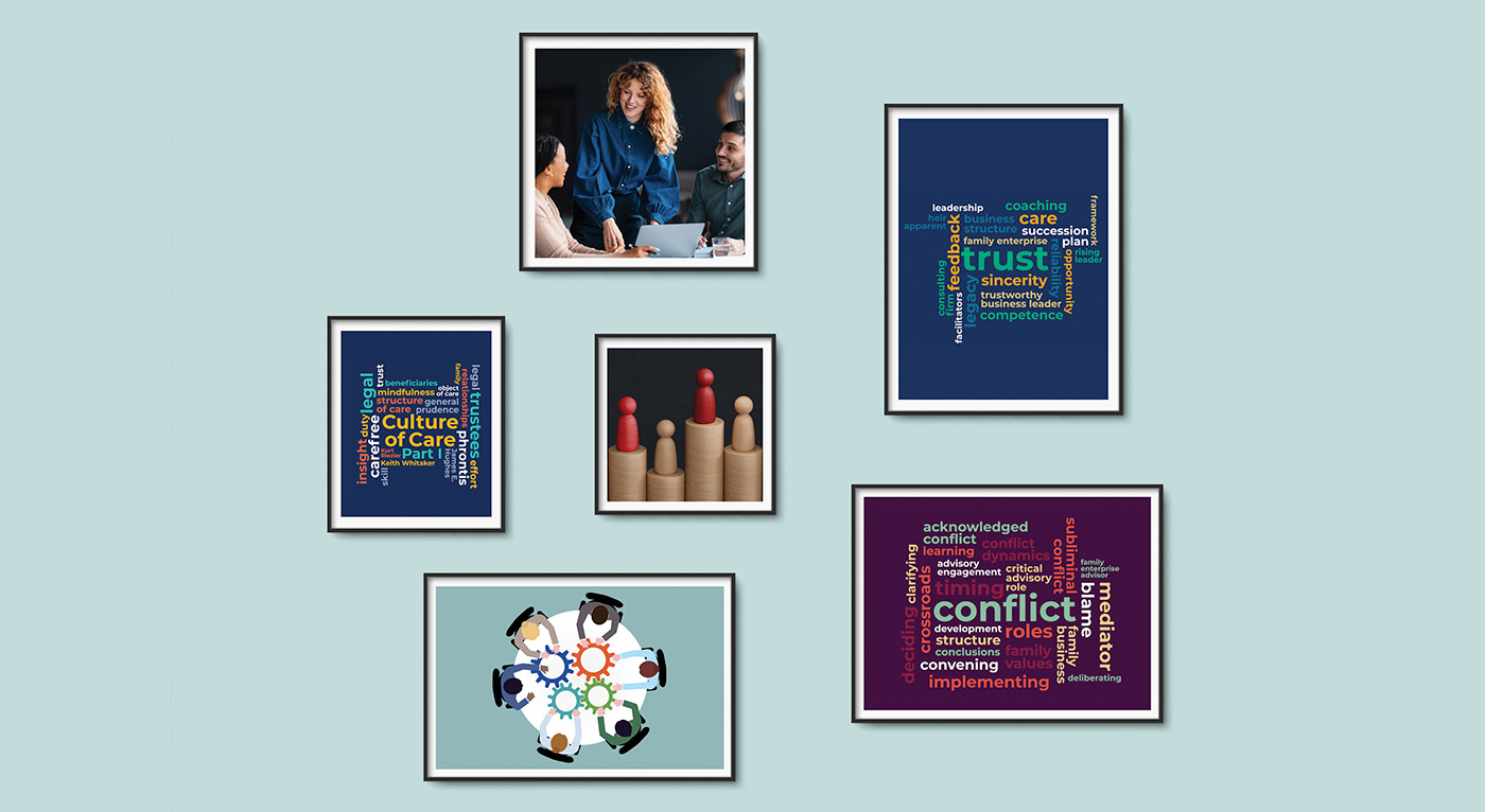 Placeholder 6 image collage against light blue background