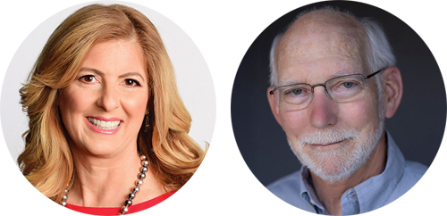 headshots of Emily Bouchard and Charles Feltman