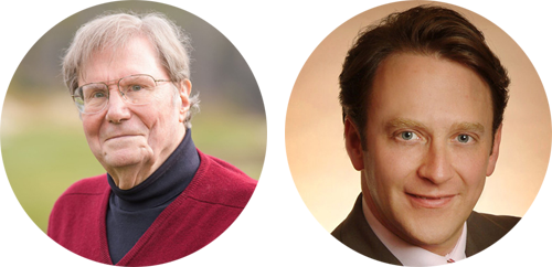 headshots of James E. Hughes, Jr., and Keith Whitaker